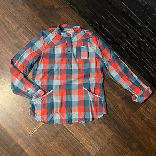Merino Hemd von Ortovox (M) Wandershirt rot-blau kariert