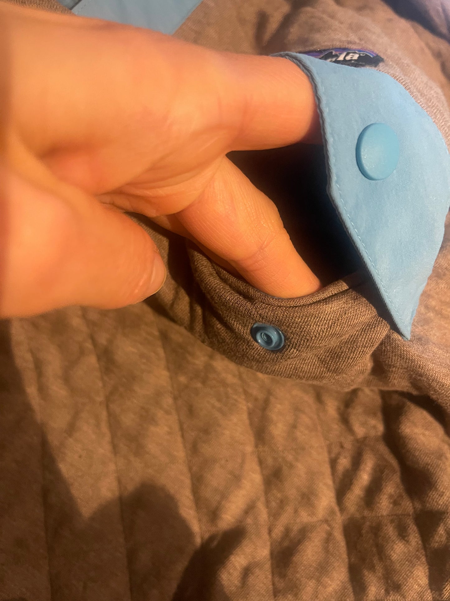 Patagonia Pullover (L Herren) Organic Cotton grau blau