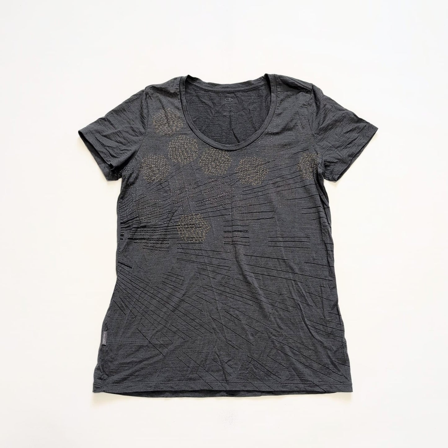 Merino T-Shirt von Icebreaker (M Damen) grau Print