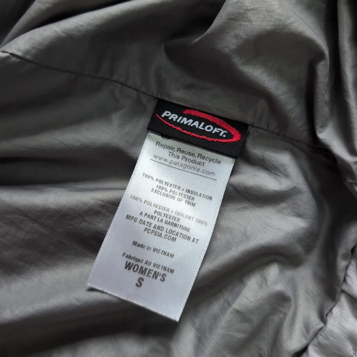 Jacke Patagonia Nano Puff (S Damen) Isolation grau Kapuze