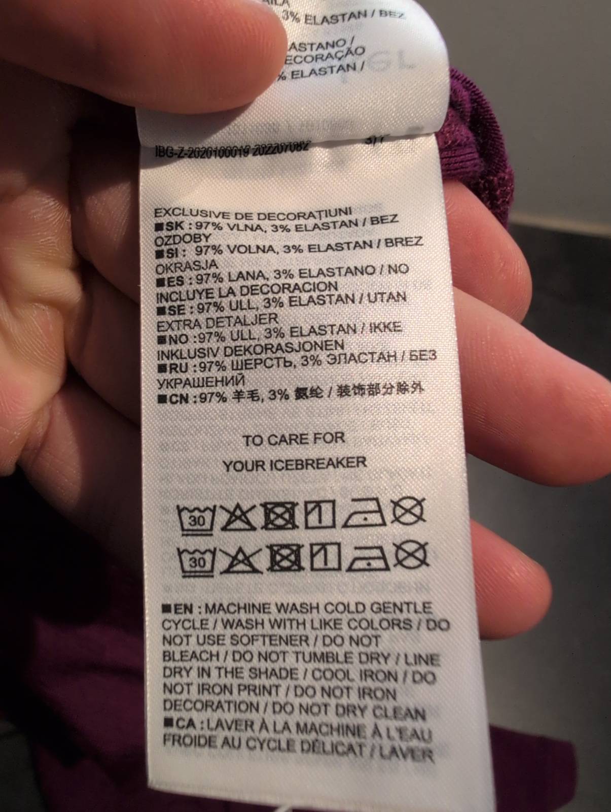 Merino Funktionshose von Icebreaker (XS Damen) Leggings lila