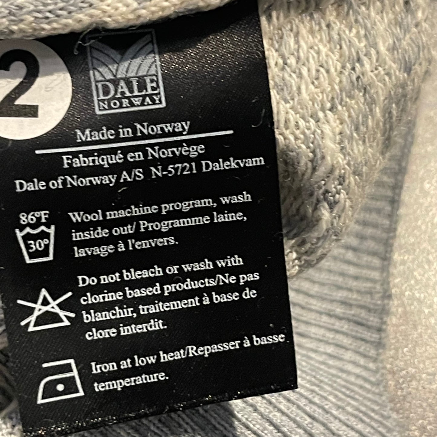 Merino Jacke von Dale of Norway (XL Damen) weiß grau