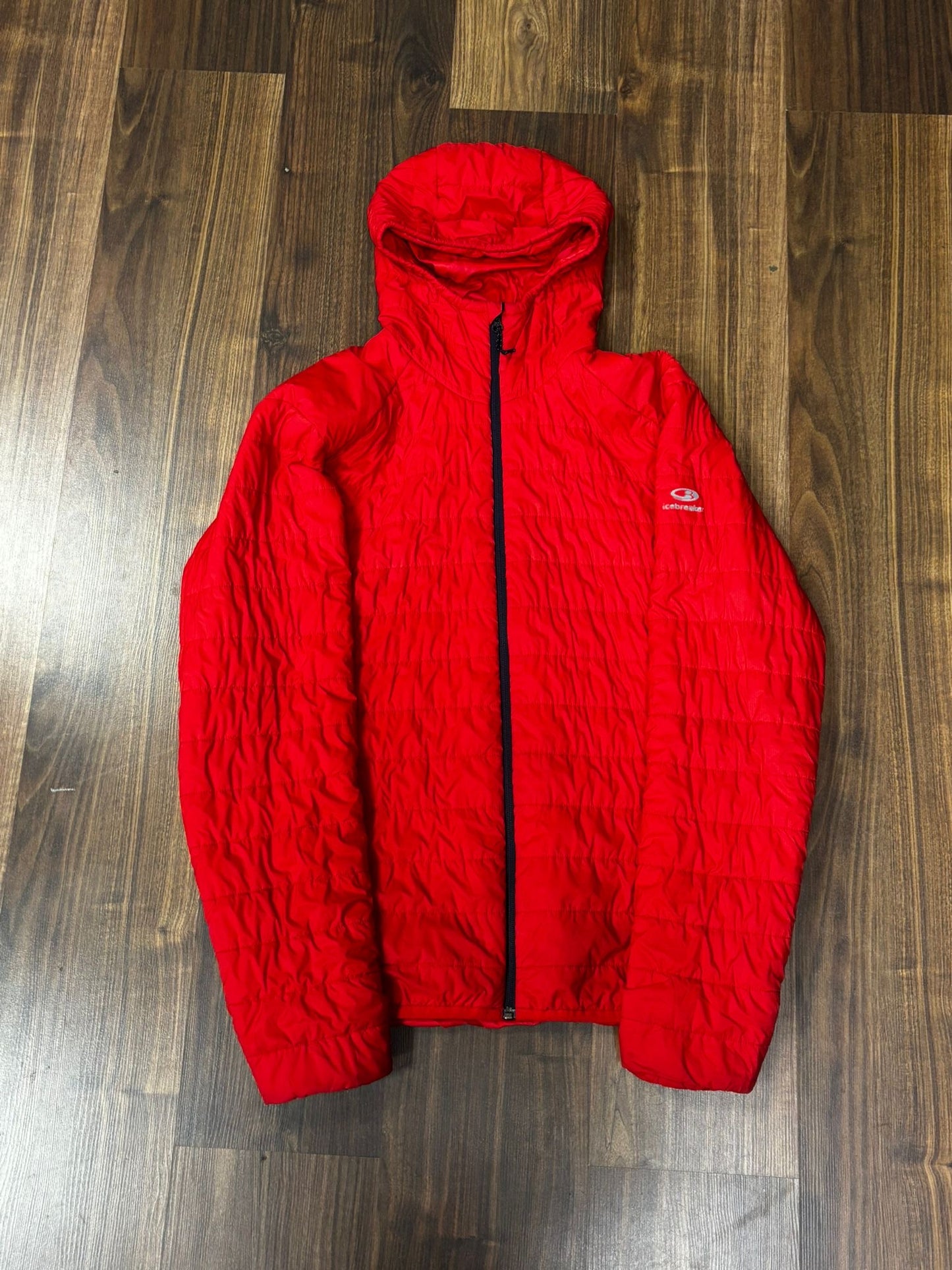 Kapuzen Stepp Jacke von Icebreaker Merino (L Herren) Isolation rot