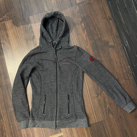 Baumwolle Fleecejacke von Mammut (S Damen) Hoodie grau