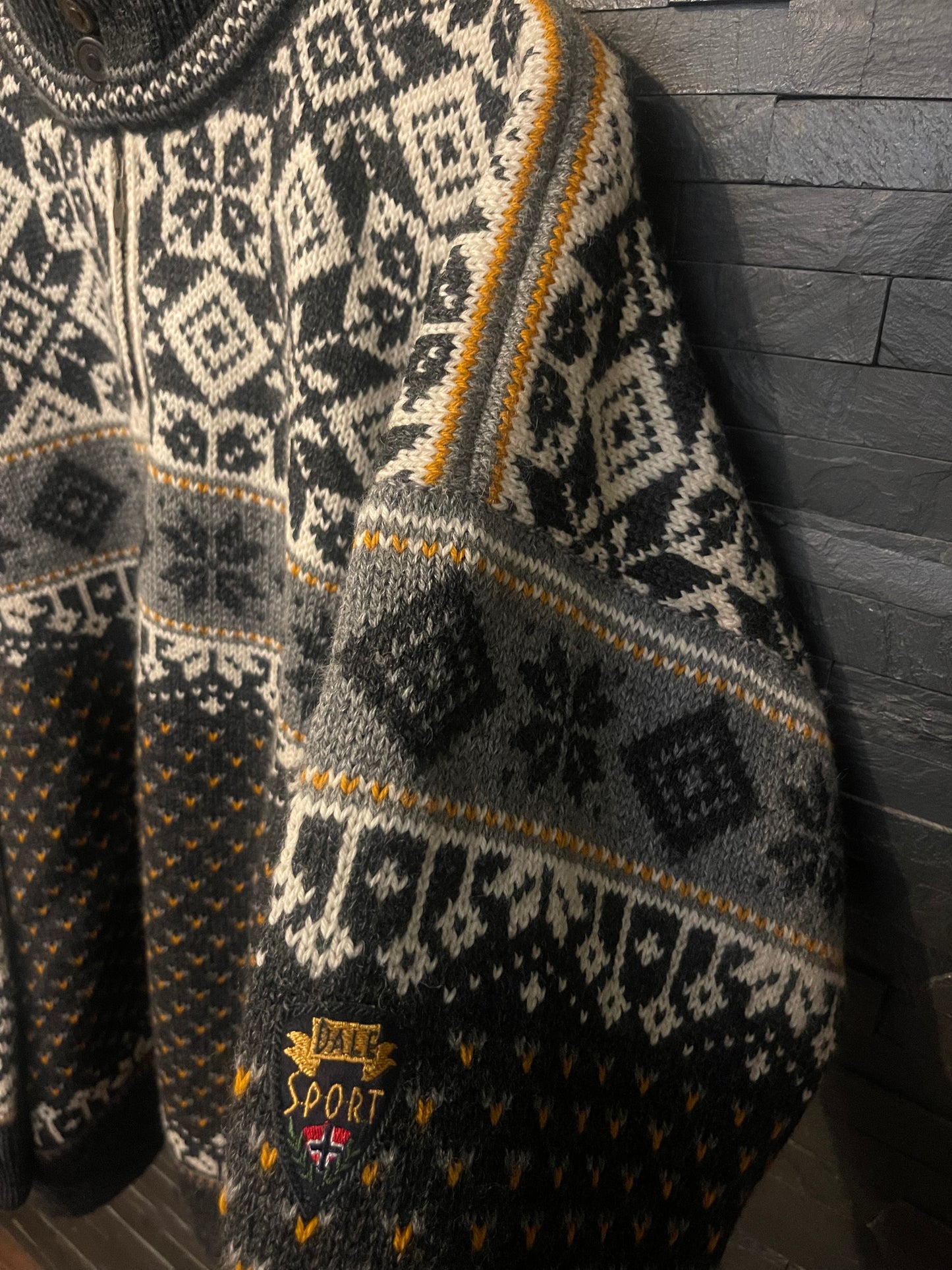 2-lagiger Strick Pullover Dale of Norway (XL) Wind Membrane grau