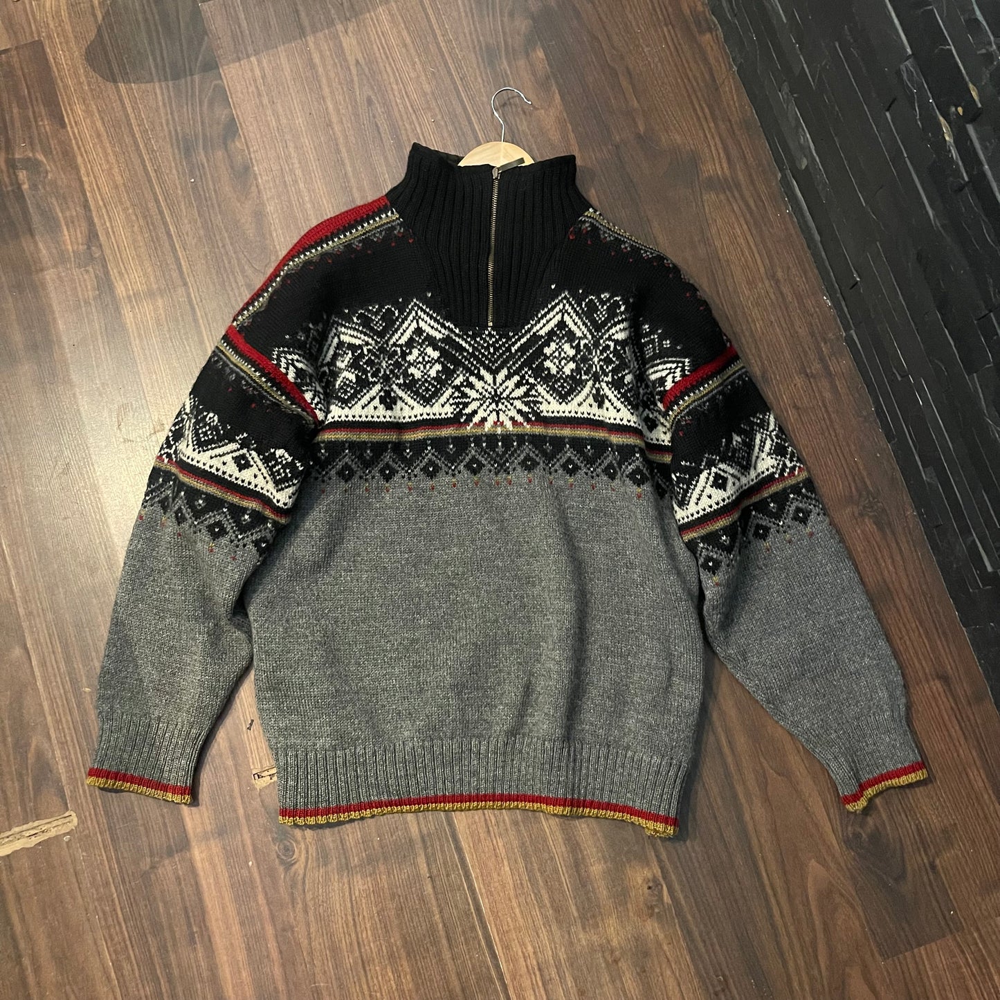 Strick Pullover Dale of Norway (XL Herren) St.Moritz schwarz mit Muster