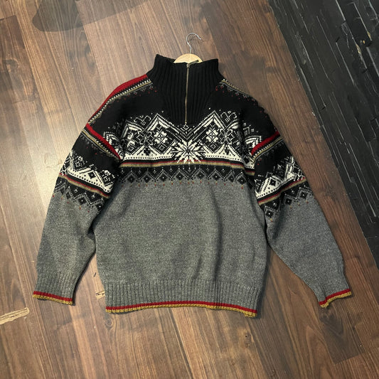 Strick Pullover Dale of Norway (XL Herren) St.Moritz schwarz mit Muster