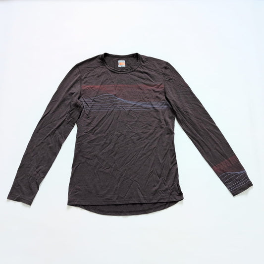 Merino Longsleeve Icebreaker 200 (M Herren) braun Print