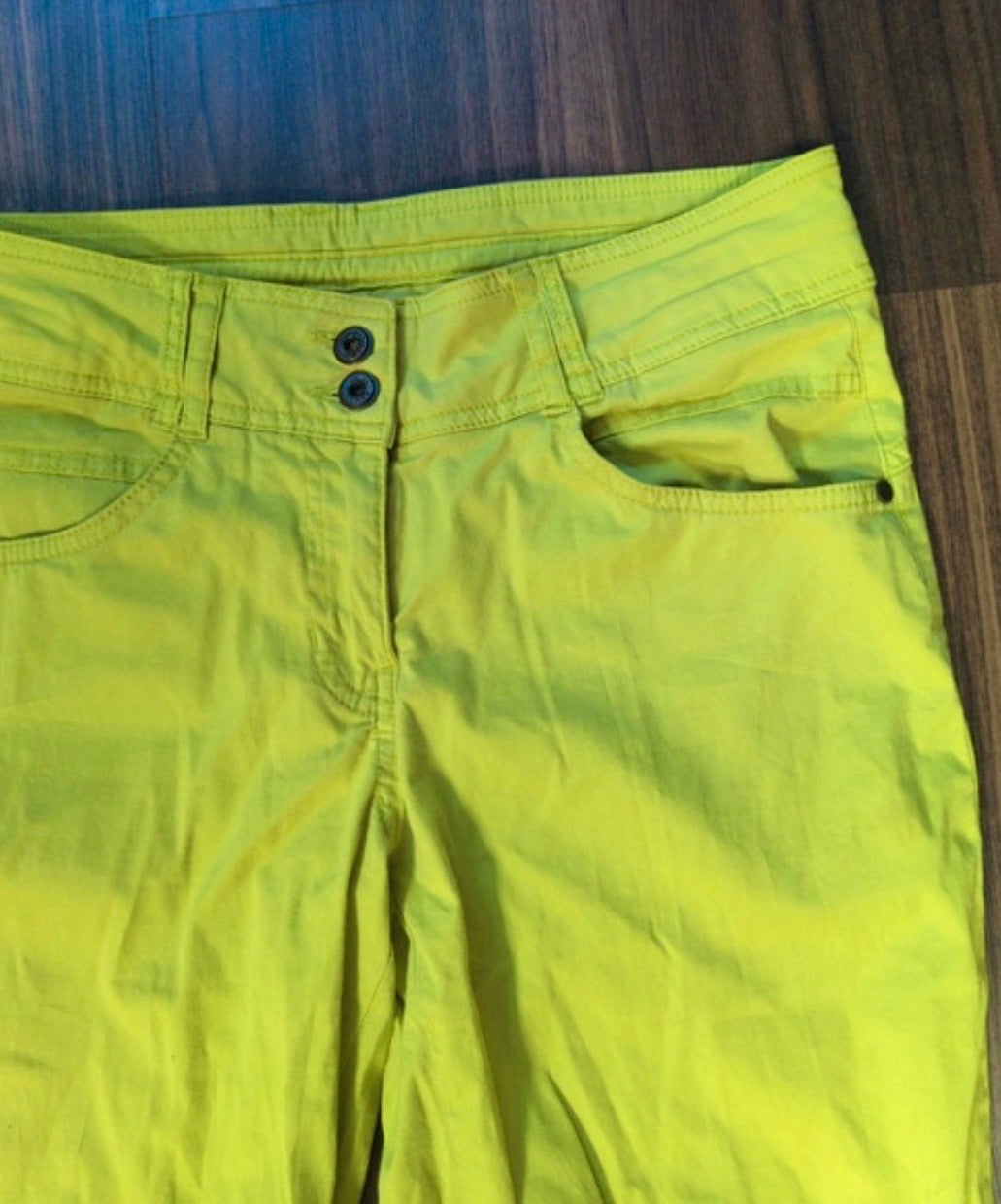Wander / Kletter Hose von Vaude (Damen S /36 ) neon grün Baumwolle