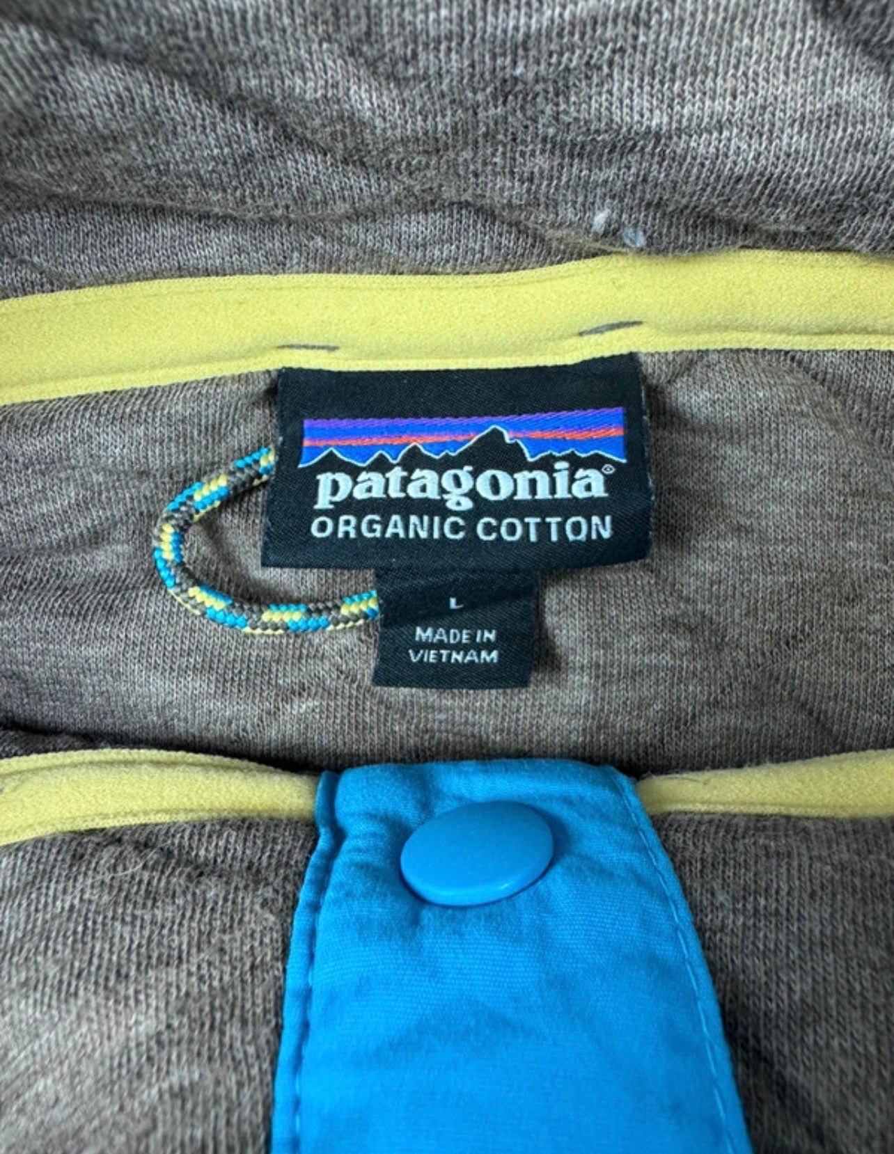 Patagonia Pullover (L Herren) Organic Cotton grau blau