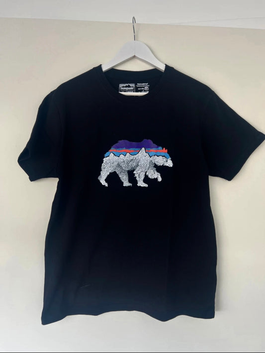 Patagonia T-Shirt (L Herren) Organic Cotton schwarz mit Brustprint