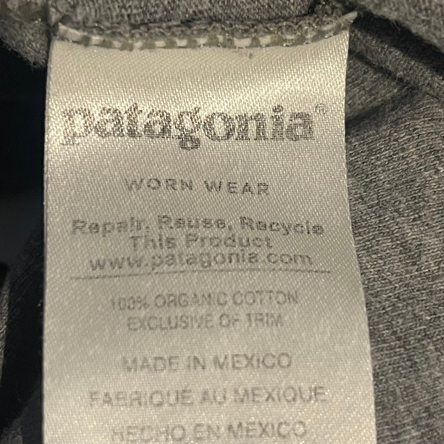 Longsleeve Patagonia M (Herren) Funktionsshirt grau Backprint