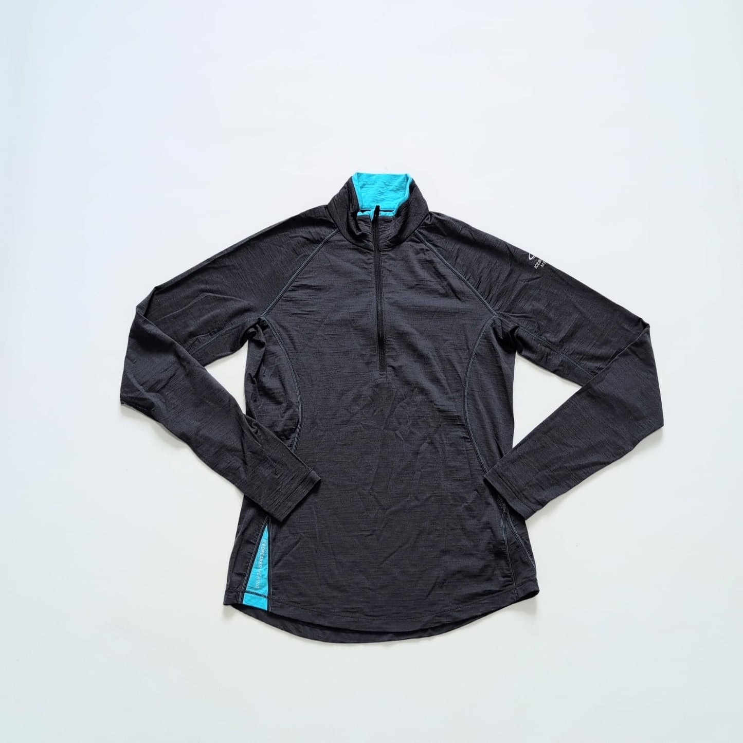 Merino Longsleeve von Icebreaker 150 (L Damen) Zip Shirt grau