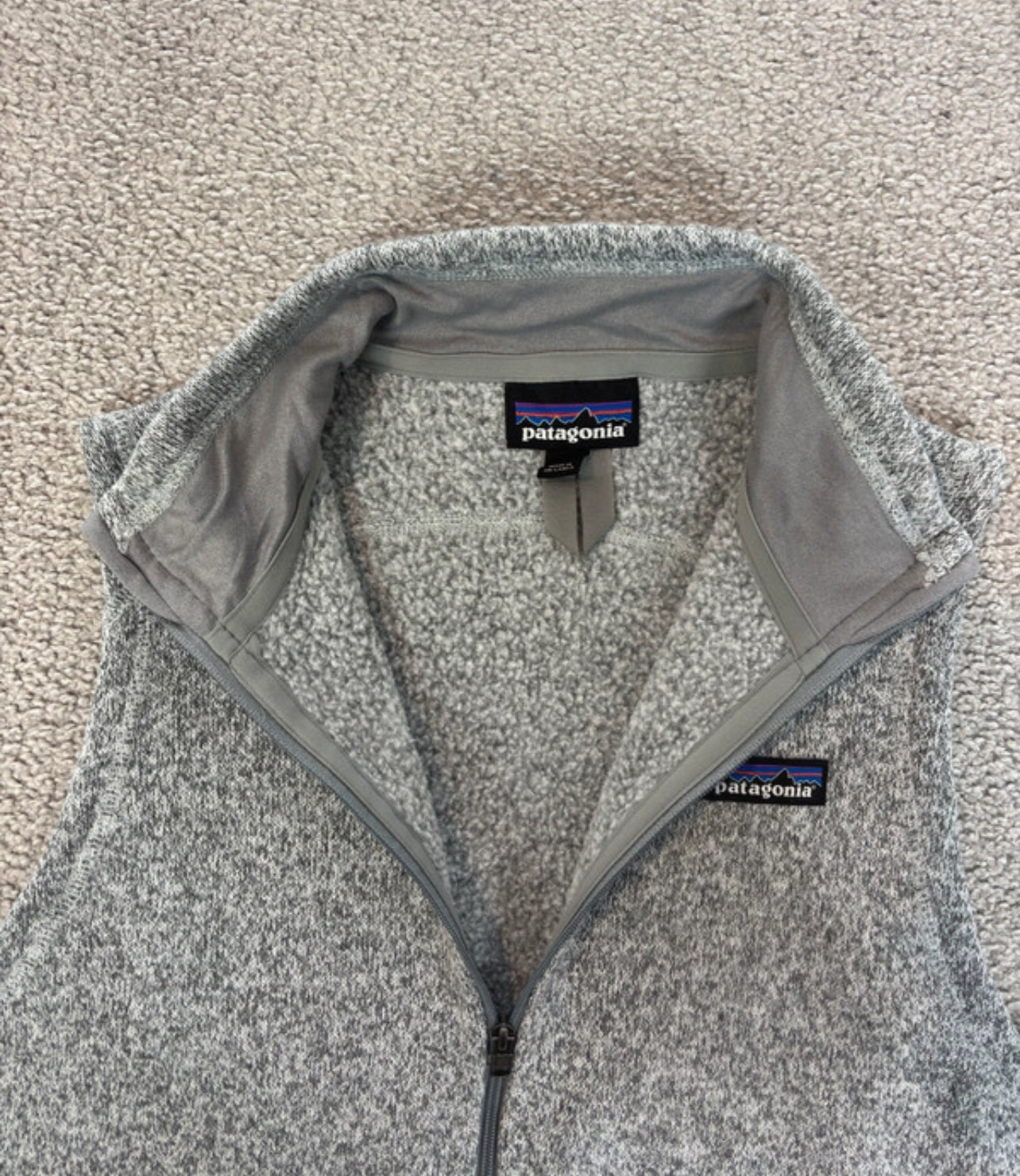 Patagonia Better Sweater Weste (M Damen) Strickoptik Fleece grau