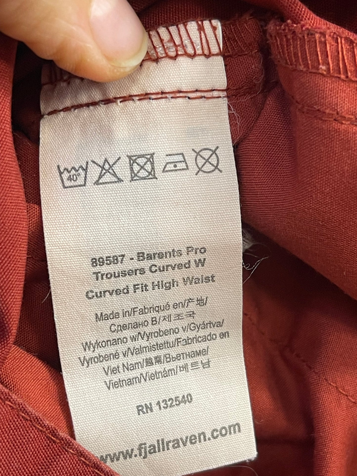 Trekking Hose Fjällräven Barents Pro (XL /42 ) gekürzt rot