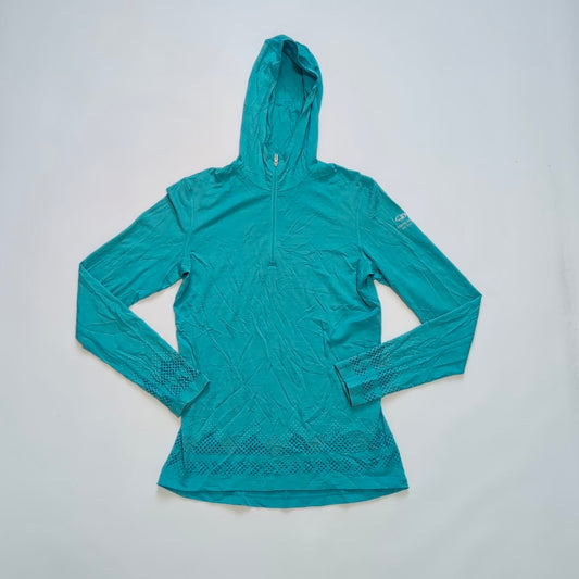 Longsleeve / Hoodie von Icebreaker (Damen M) Merino 200 türkis blau
