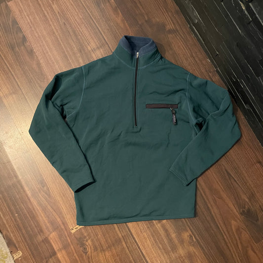 Patagonia Zipper Pullover (L Herren) Fleece Sweatshirt Vintage grün