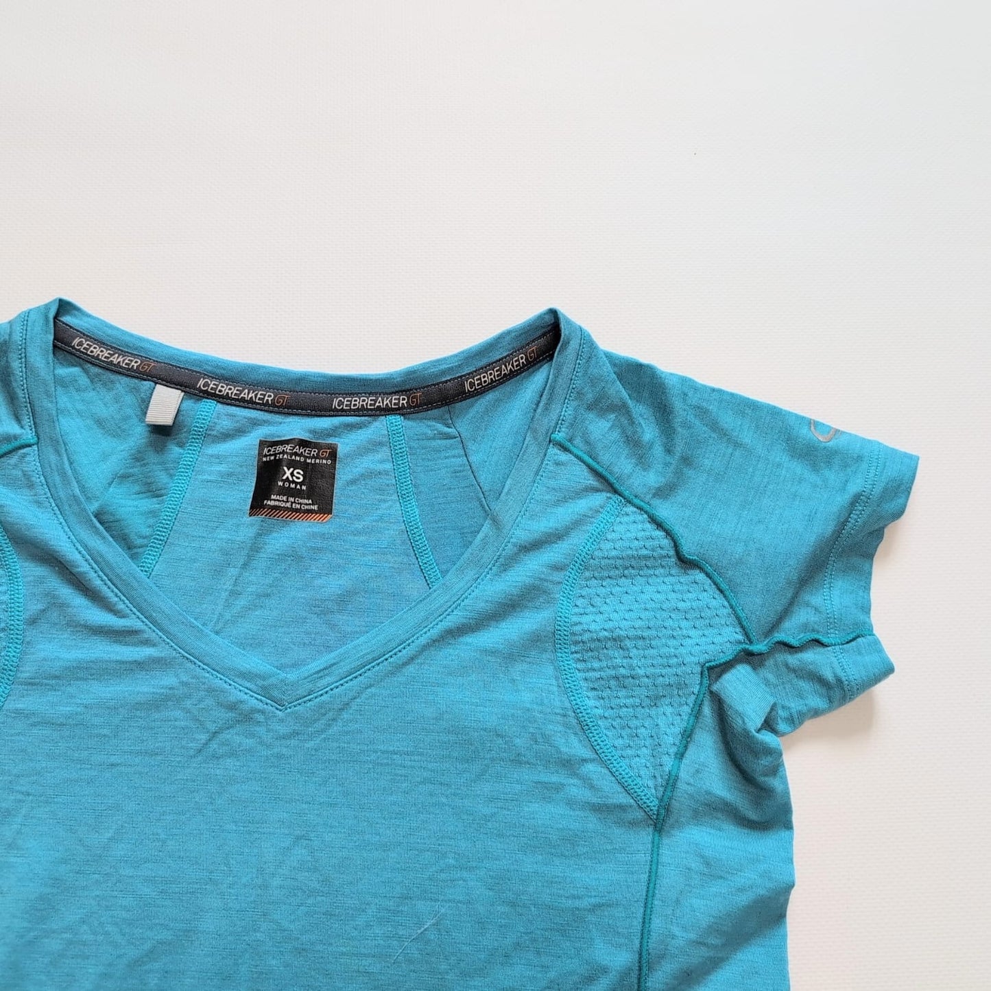 T-Shirt Icebreaker Merino Zone (XS Damen) Bodyfit blau