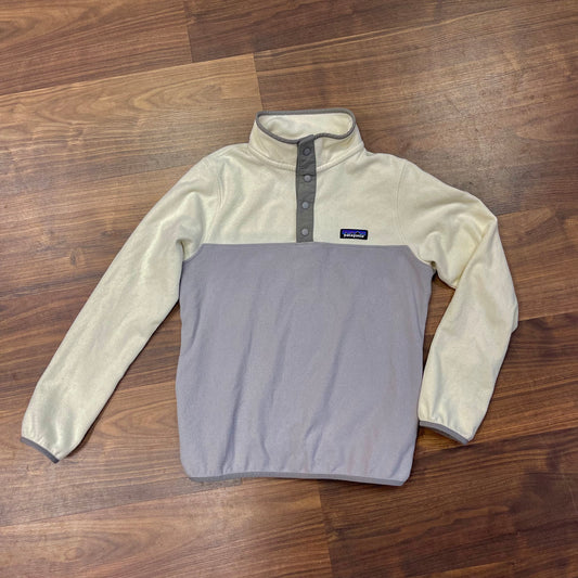 Patagonia Fleece Pullover S Synchilla Snap T grau creme