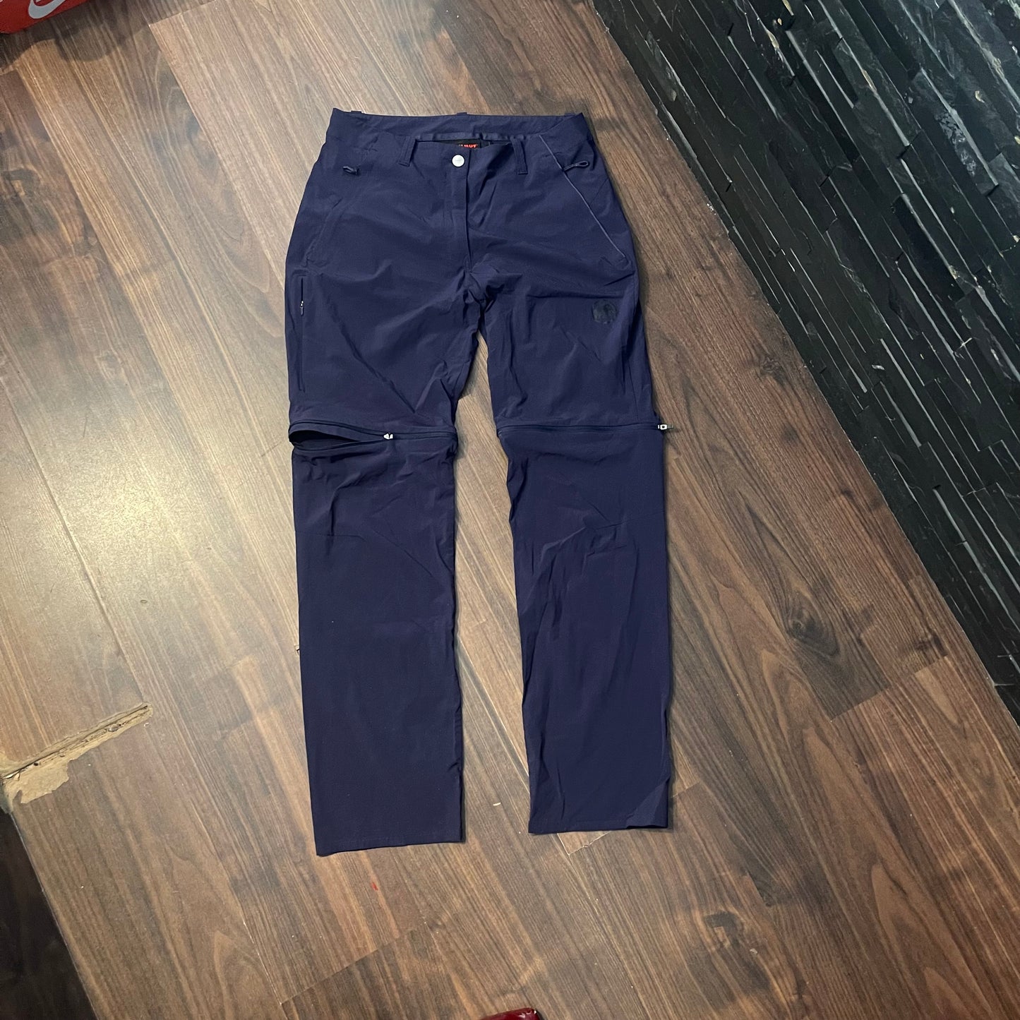 2-in-1 Hose von Mammut (L Damen) Zip-Off wasserabweisend dunkelblau