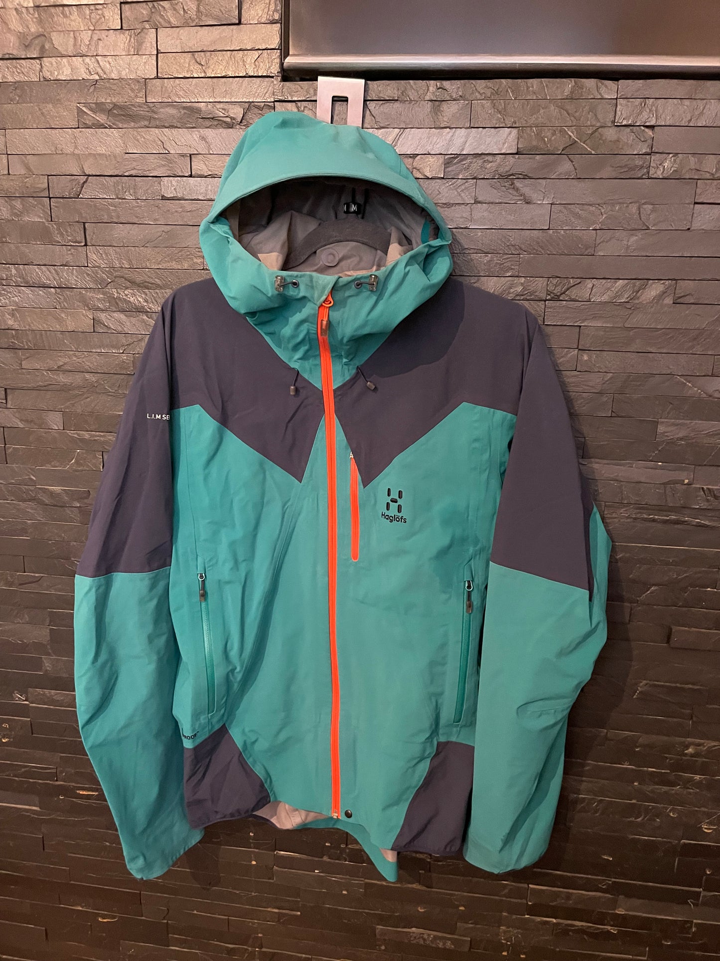 Hardshell Jacke von Haglöfs (M Herren) Waterproof türkis blau