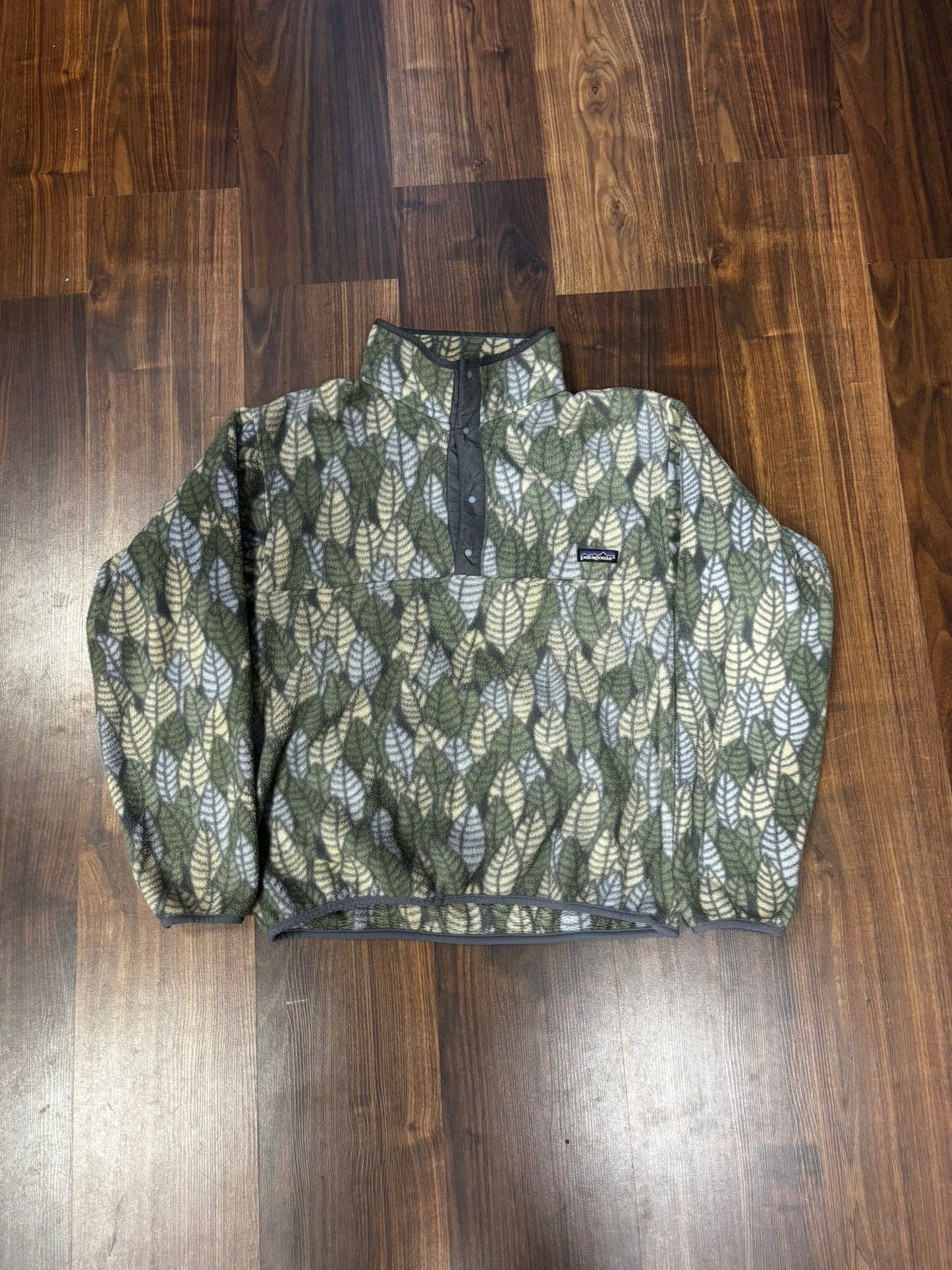 Fleece Pullover von Patagonia (M Herren / L Damen) Synchilla grün gemustert - wanderlich.com