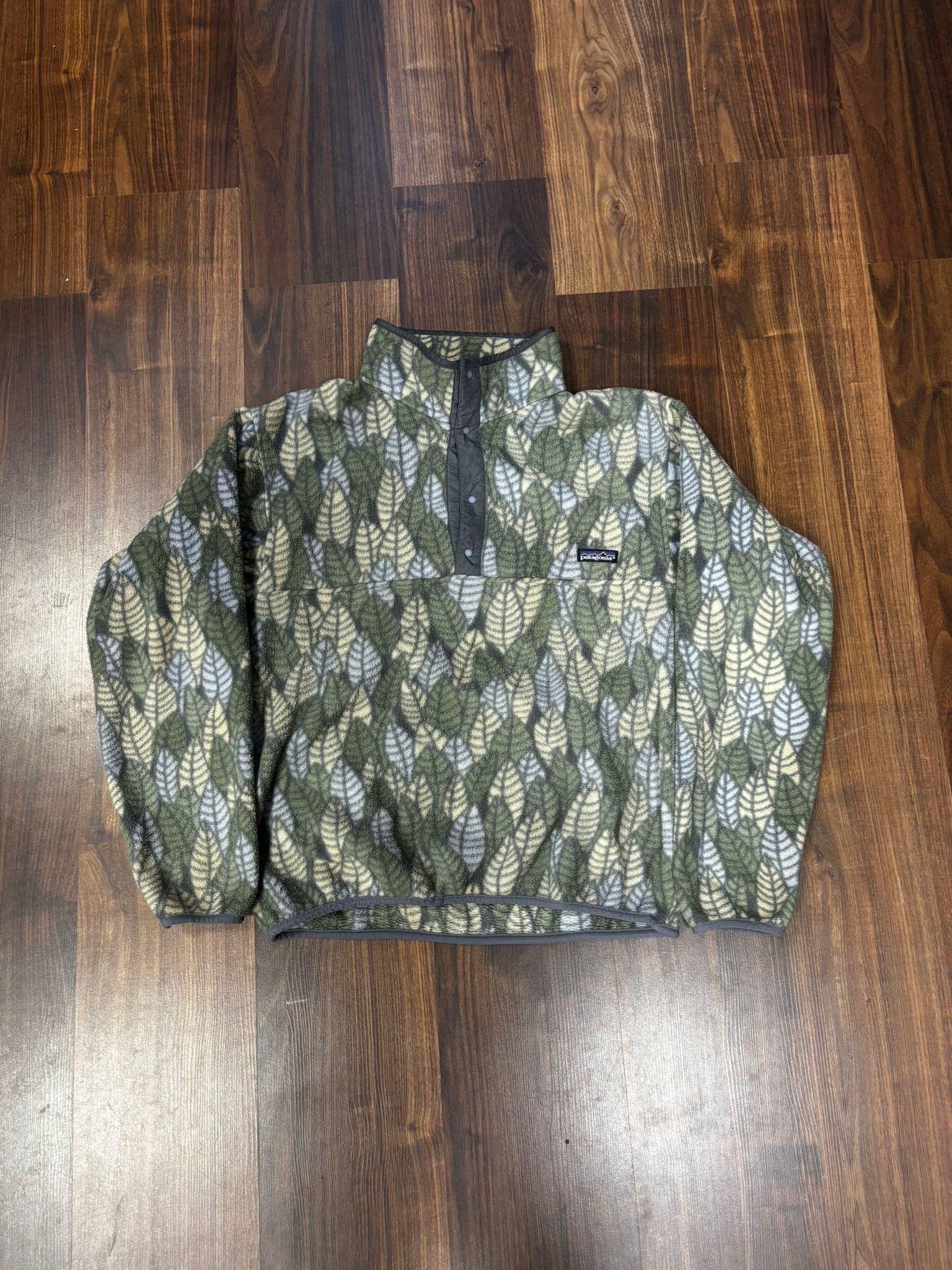 Fleece Pullover von Patagonia (M Herren / L Damen) Synchilla grün gemustert - wanderlich.com