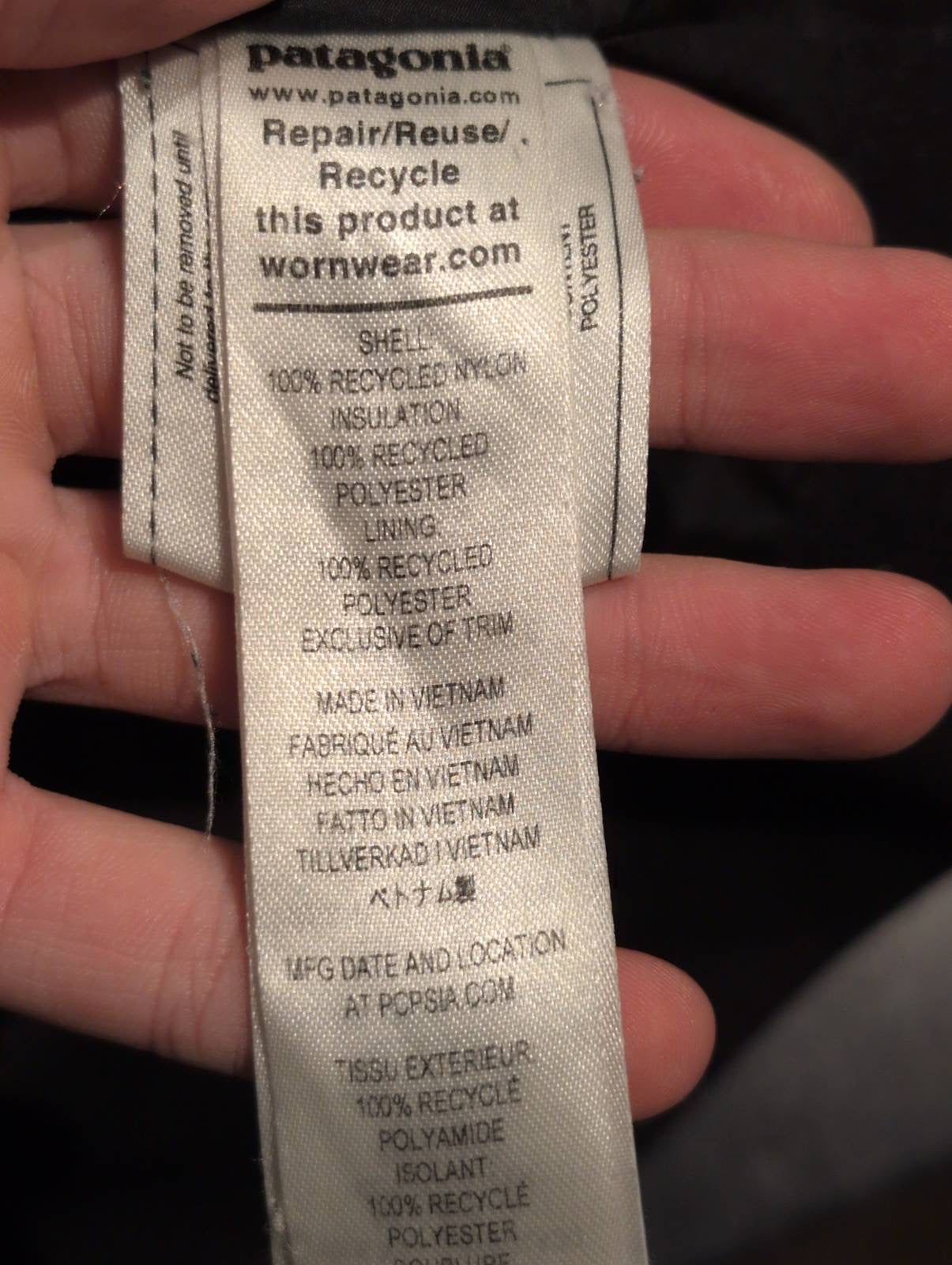 Patagonia Jacke (Herren M: 48) Puffer Kunstdaune schwarz