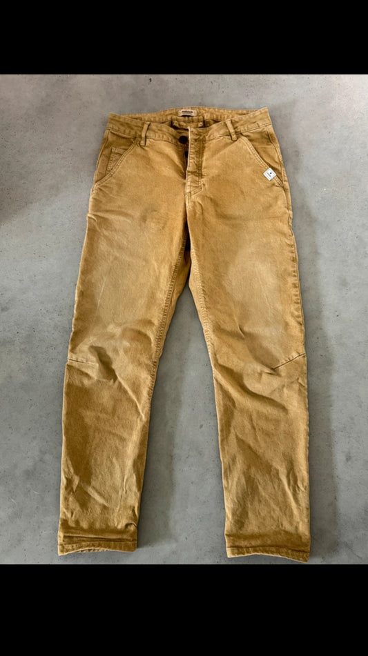 Outdoor Jeans Hose von Maloja (L Herren) Baumwolle elastisch gelb-beige