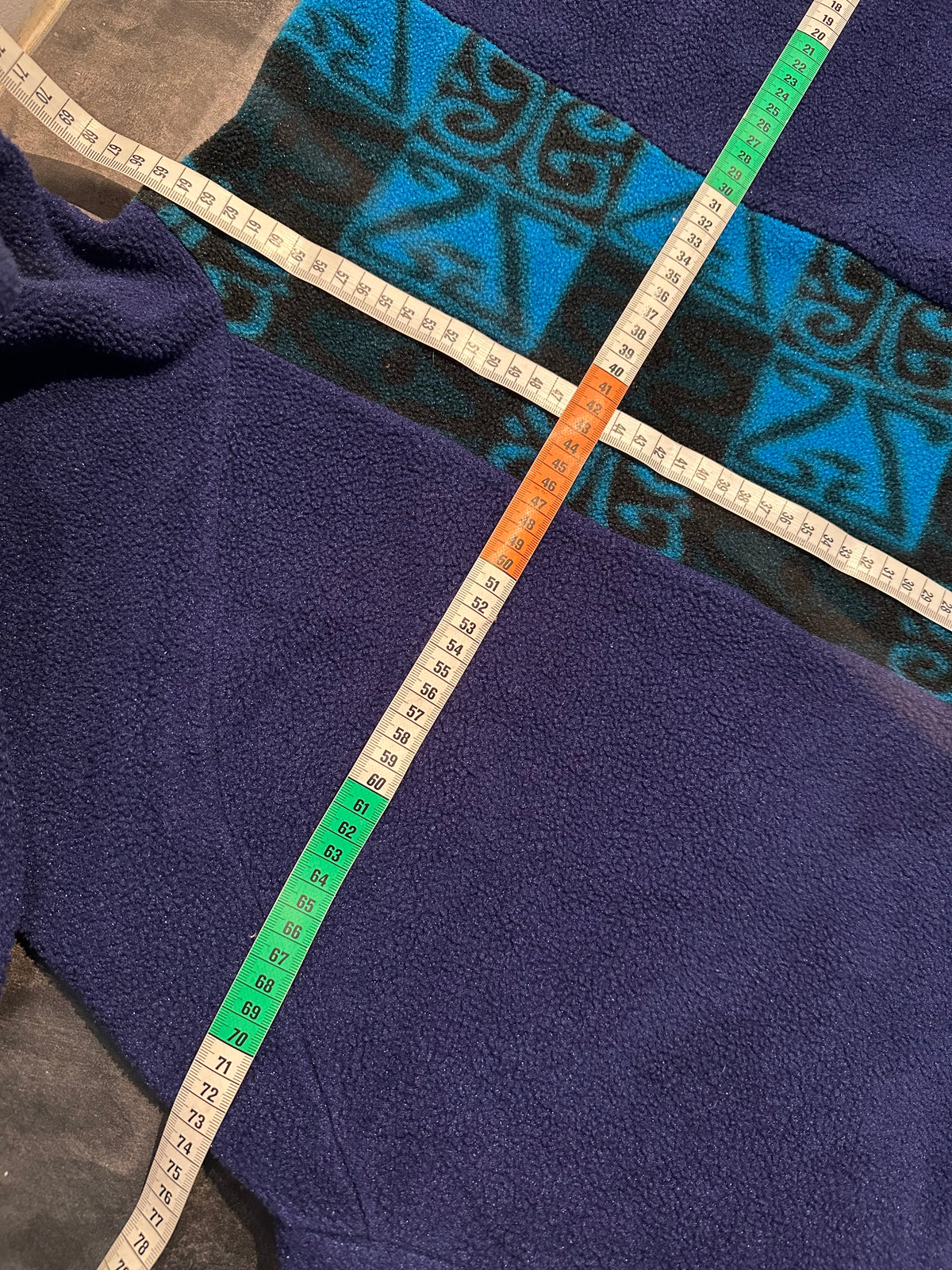 Vintage Fleece Pullover von Salewa (XL Unisex) blau bunt - wanderlich.com