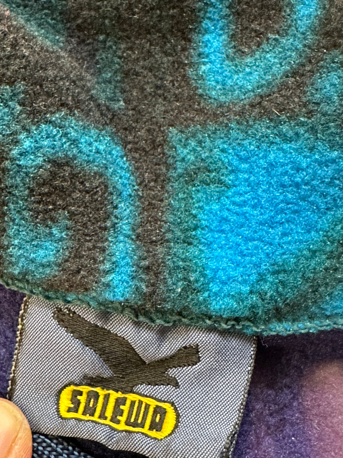 Vintage Fleece Pullover von Salewa (XL Unisex) blau bunt - wanderlich.com
