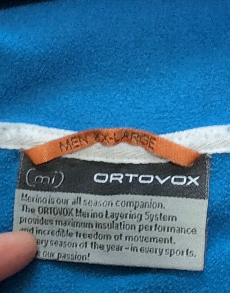 Jacke Ortovox Merino inside (XXL Herren) Zip Hoodie blau - wanderlich.com