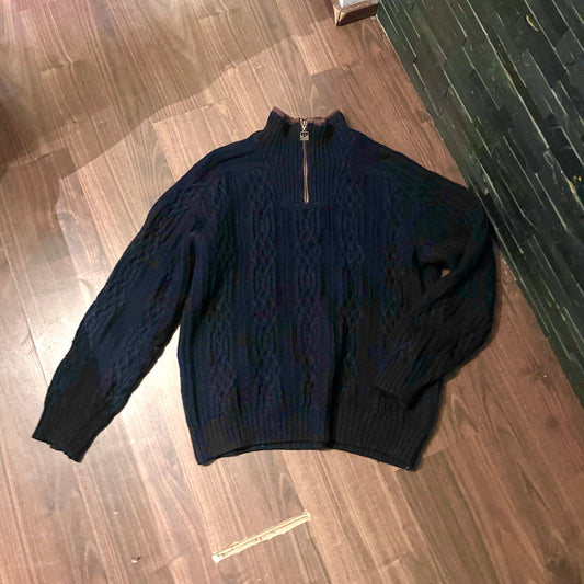 Strick Pullover Dale of Norway (L Herren) Zipper dunkelblau