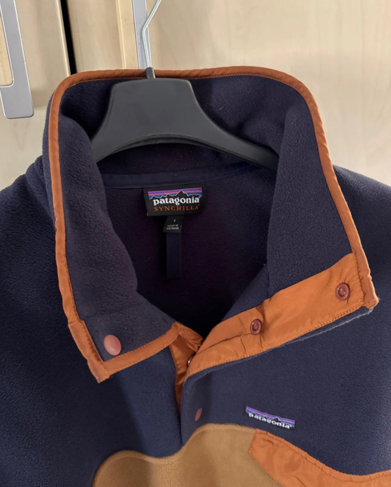 Fleece Pullover Patagonia Synchilla (S Herren / M Damen) marineblau braun