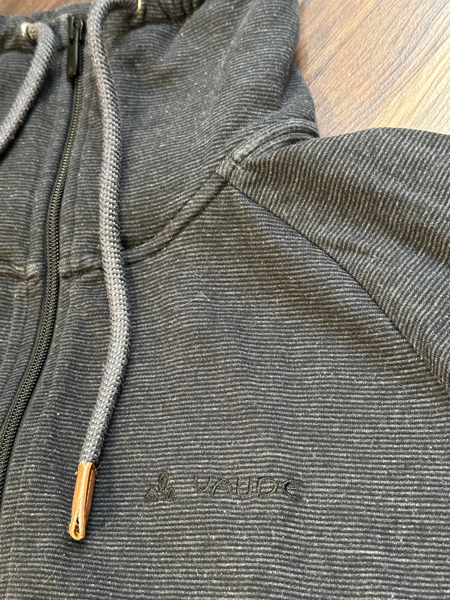 Zipper Jacke Vaude (M: 38 Damen) Baumwolle dunkelgrau