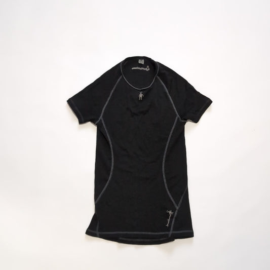 T-Shirt von Smartwool Merino (Damen M) anliegender Top schwarz