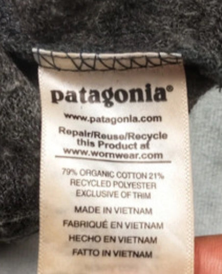 Patagonia Retro Pile Zip Pullover (L Herren) Baumwolle dunkelgrau
