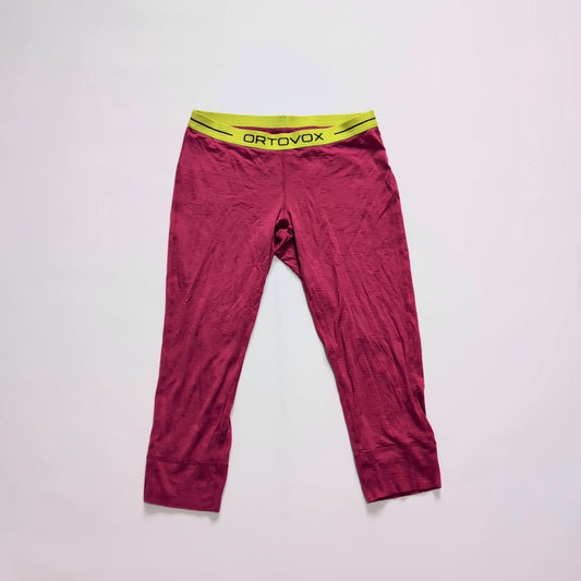 3/4 Lange Unterhose M von Ortovox Schurwolle Magenta