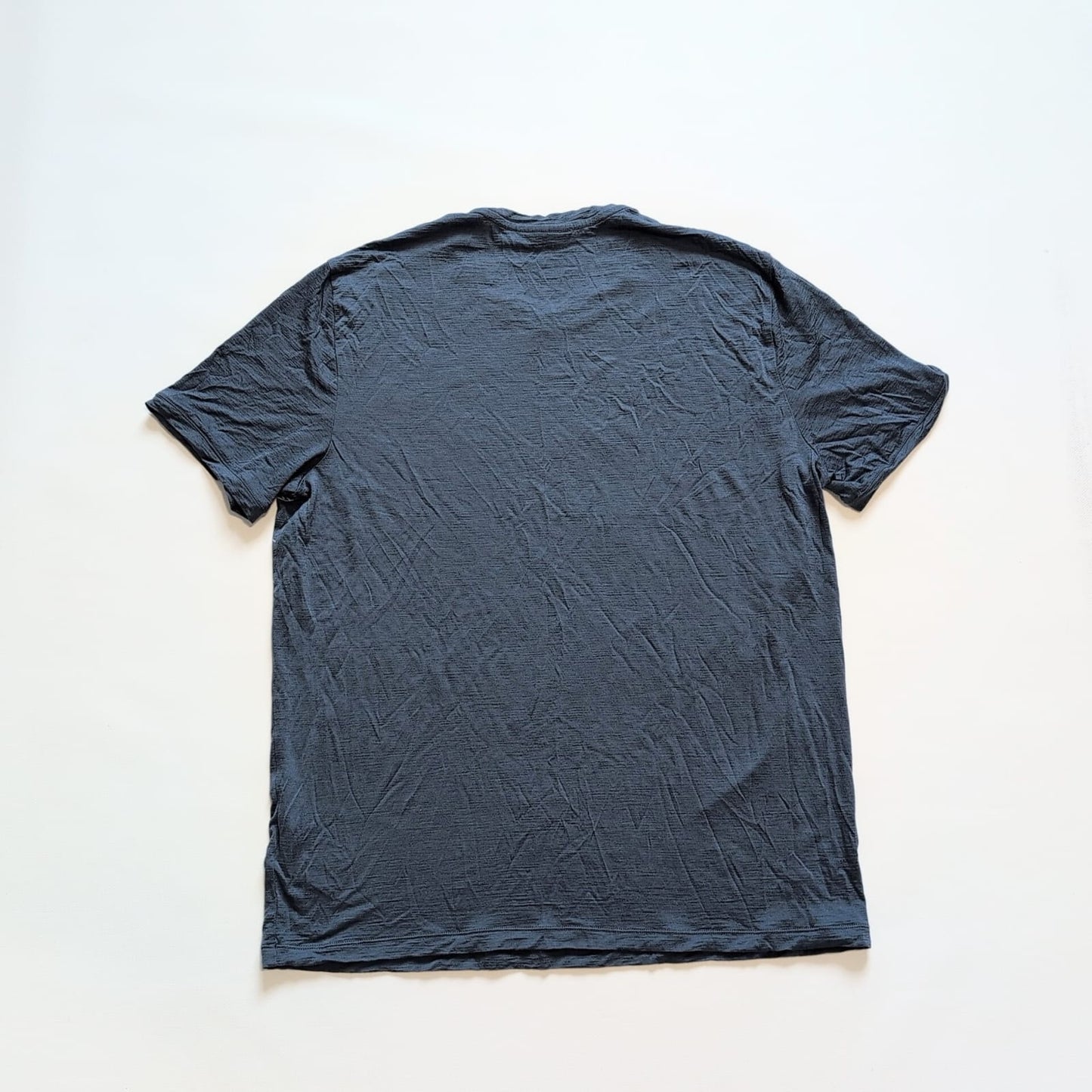 Merino T-Shirt Icebreaker (XL Herren) blau Brustprint