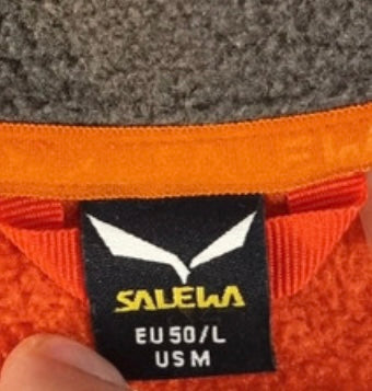 Fleece Jacke von Salewa (L Herren) Zipper Hoodie Muster orange