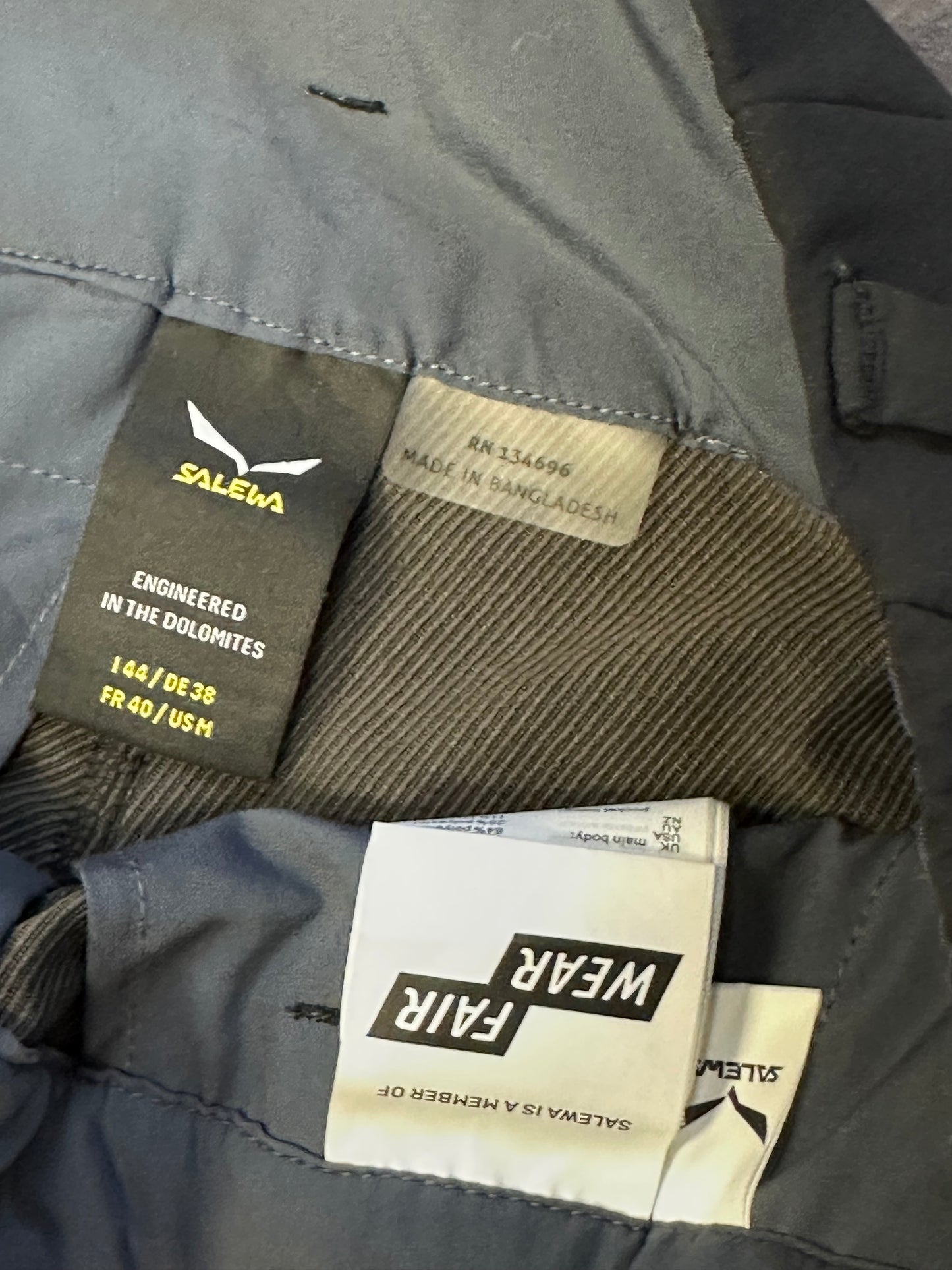 Hose von Salewa leichtes Softshell (M Damen ) schwarz elastisch