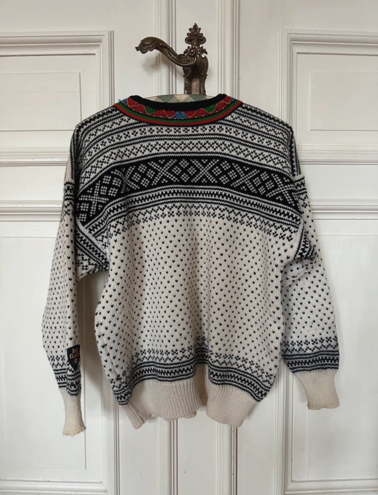 Strickpullover von Dale of Norway (XS Herren / S bis M Damen) schwarz weiß