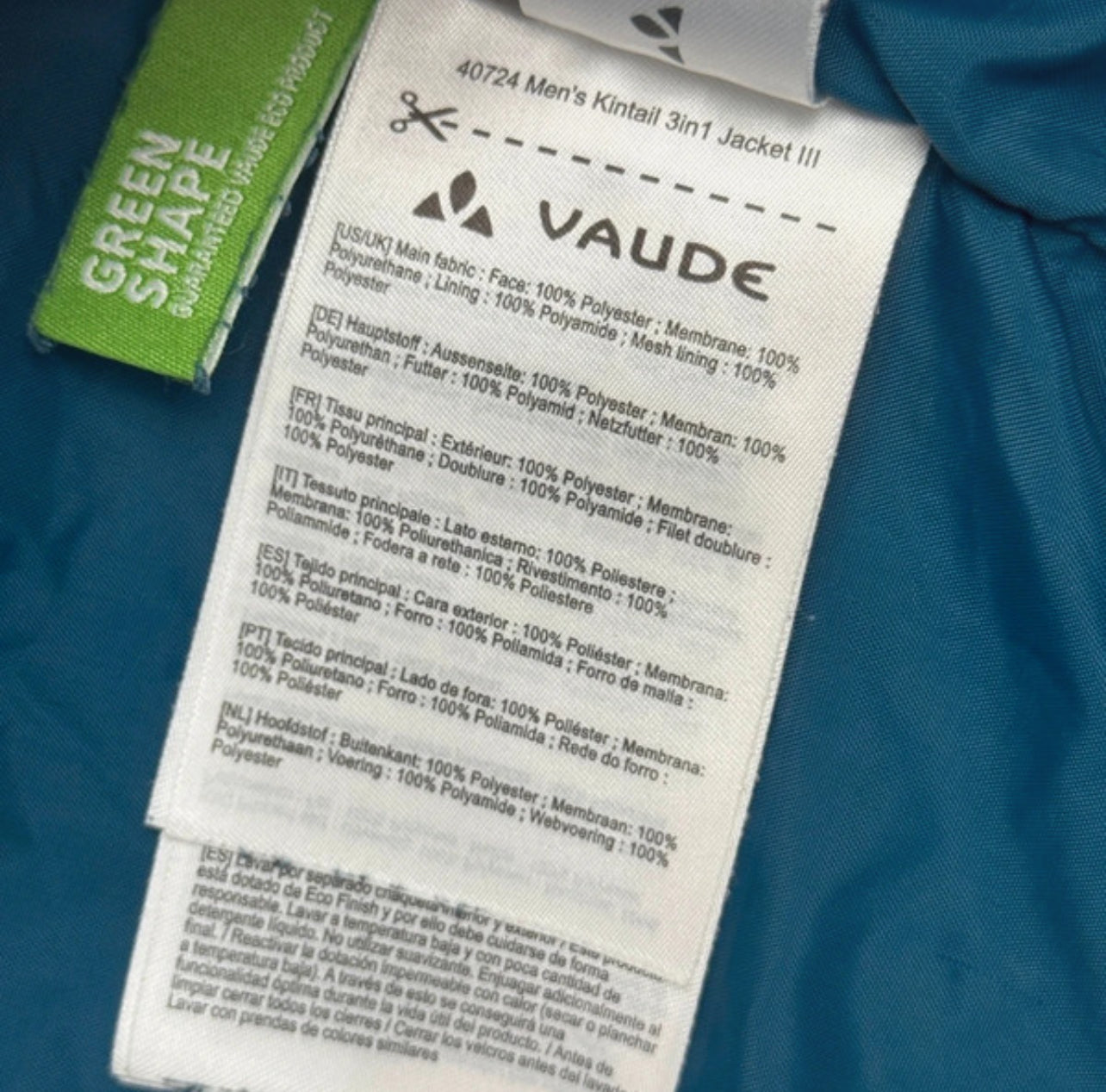 Regen Jacke von Vaude (L Herren ) blau