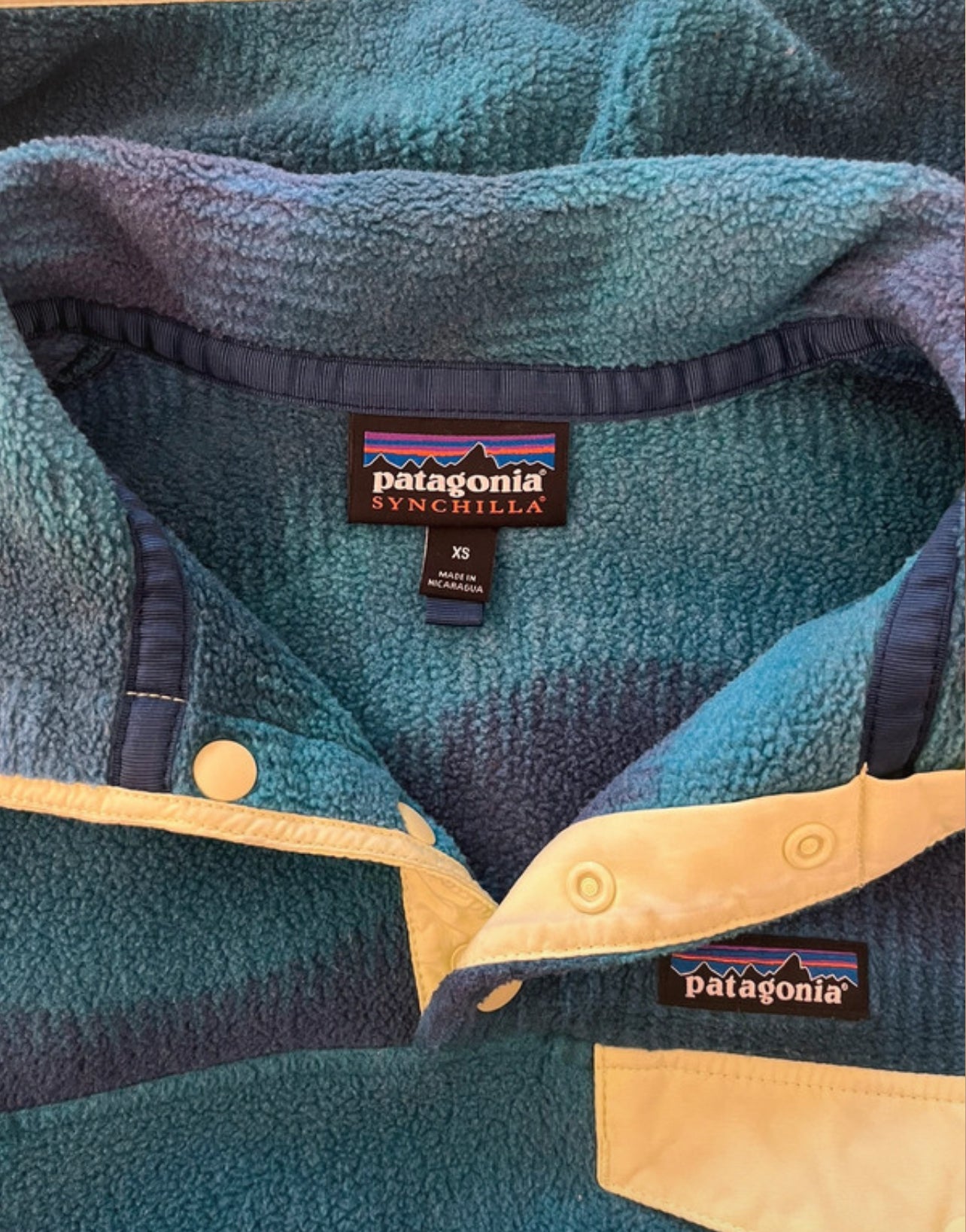Fleece Pullover von Patagonia Synchilla (XS Damen) blau türkis