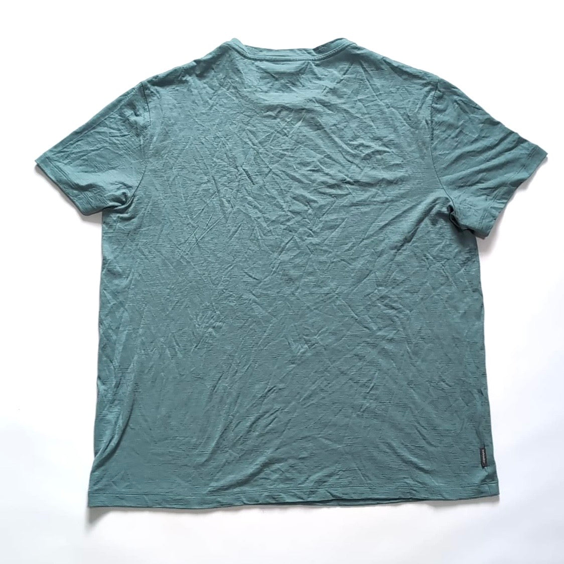 Merino T-Shirt von Icebreaker (L Herren) türkis blau Print Velo