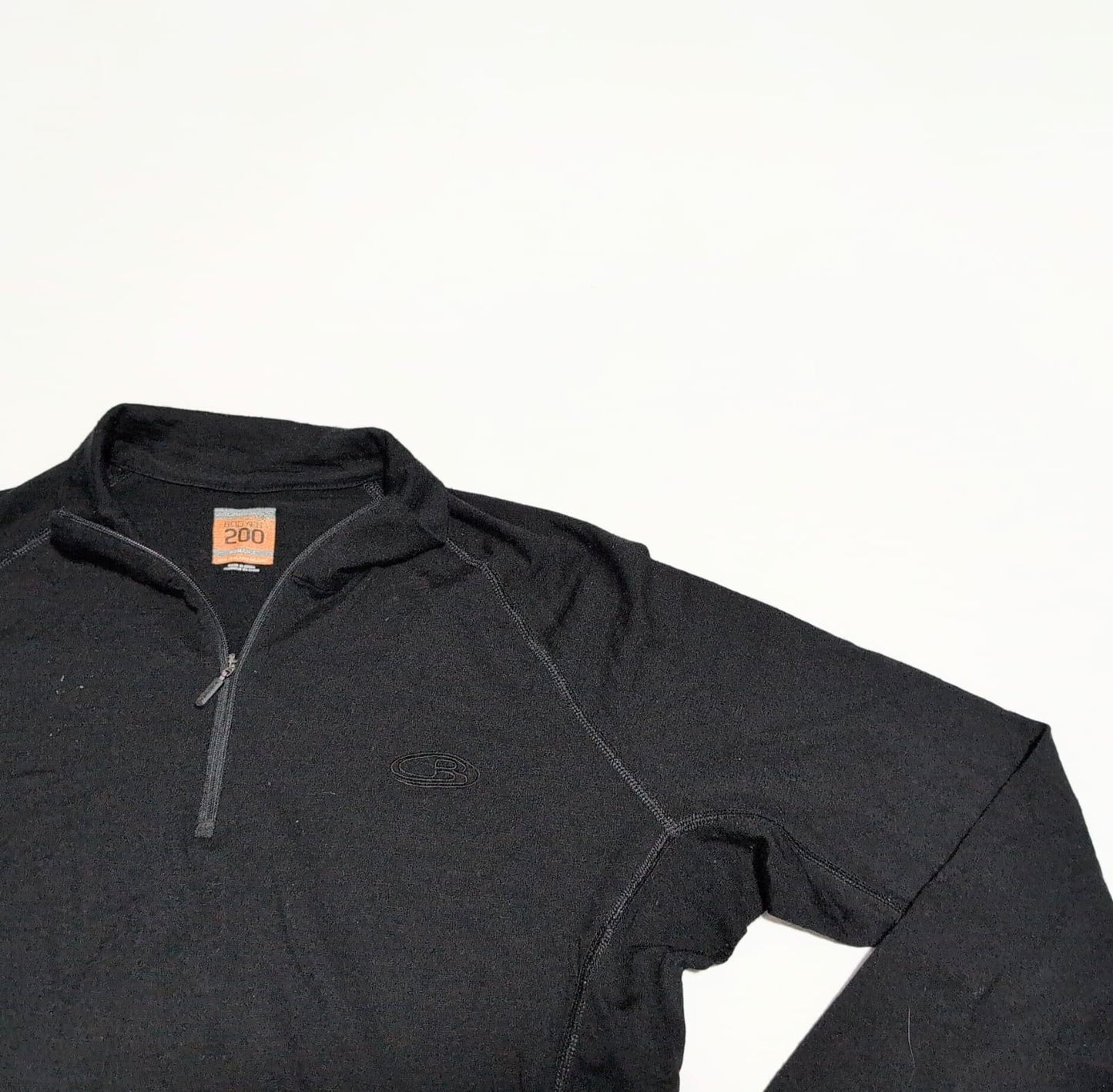 Merino 200 Longsleeve von Icebreaker (L Damen) Zip Shirt schwarz