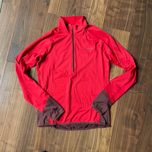 Longsleeve Vaude (M / 50 Herren) Half-Zipper Thermoshirt rot