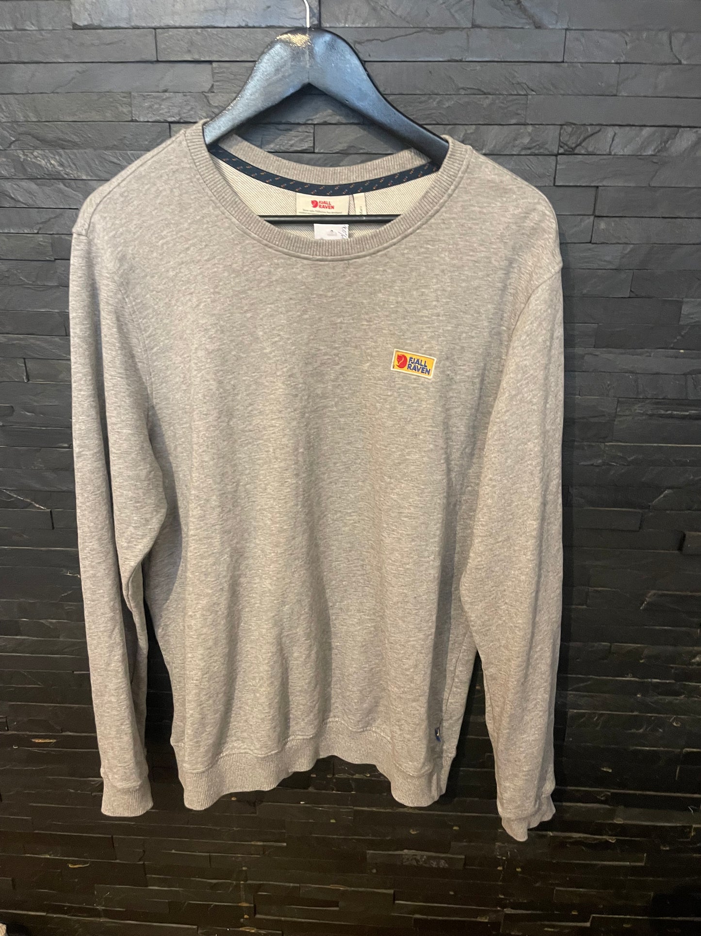 Fjällräven Vardag Sweater (M Herren) Pullover Bio-Baumwolle grau