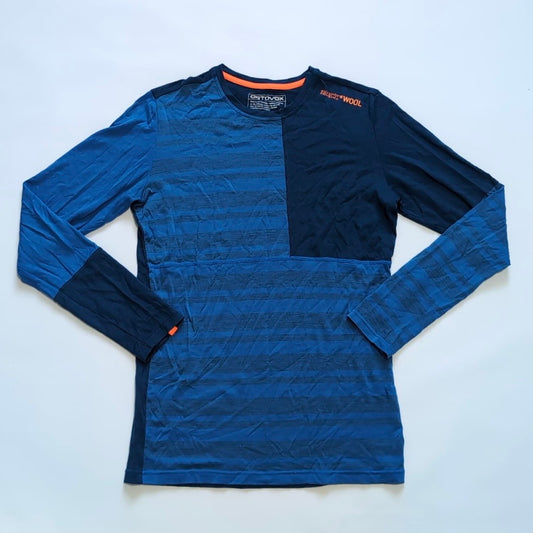 Ortovox Merino Longsleeve (M Herren) blau gestreift