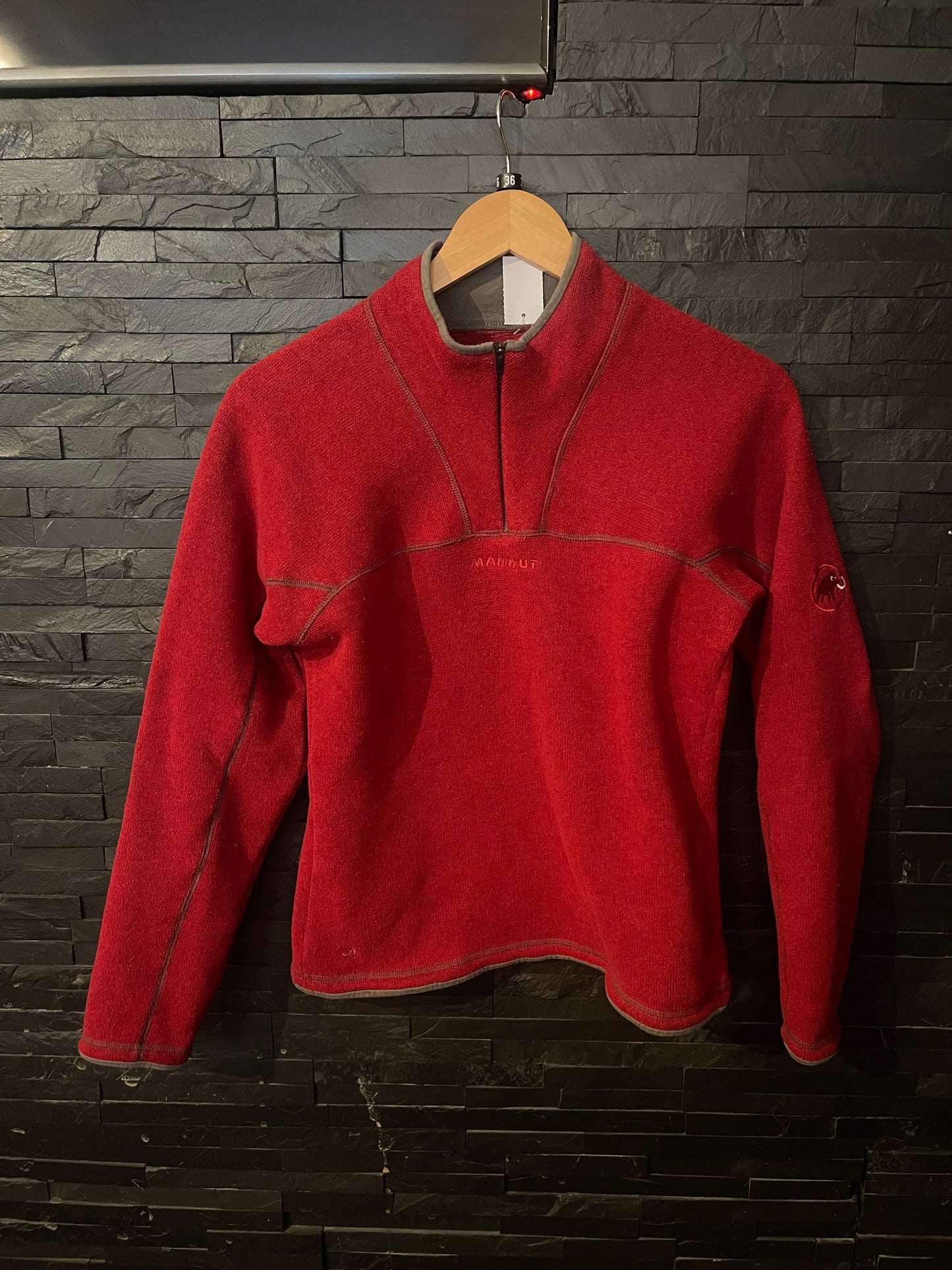 Fleece Pullover von Mammut (S Damen) neck-zip rot - wanderlich.com